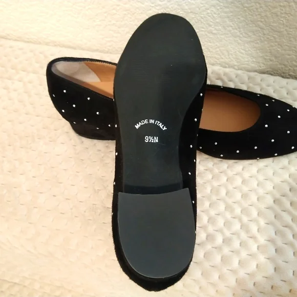 Sesto Meucci Studded Pumps Flats Leather Suede Sz 9.5 NWB - Picture 6 of 9
